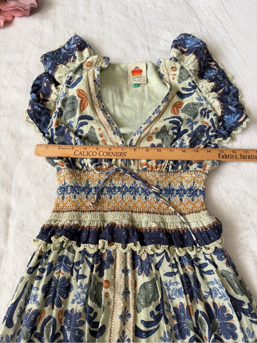 Farm Rio Ocean tapestry maxi dress XS - Picture 6 of 10